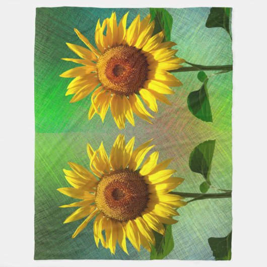 Zonnebloemen Fleece Deken (Voorkant)