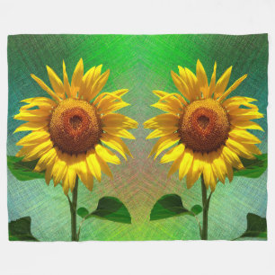 Zonnebloemen Fleece Deken