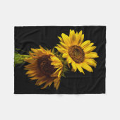 Zonnebloemen  fleece deken (Voorkant (Horizontaal))