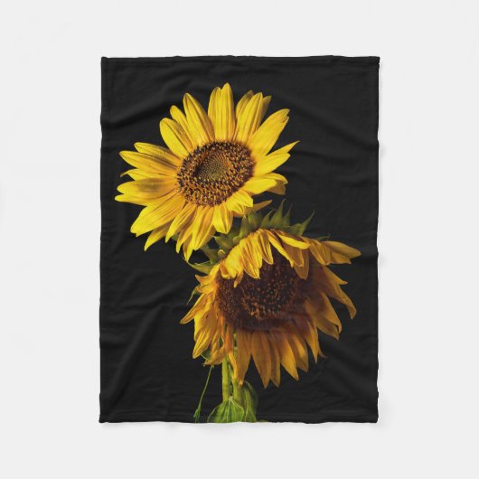 Zonnebloemen  fleece deken (Voorkant)