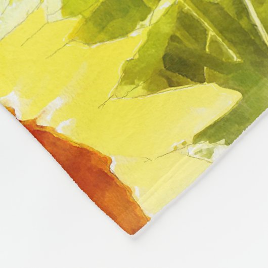 zonnebloemen fleece deken (Hoek)