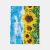Zonnebloemen Fleece Deken (Voorkant)