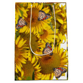 Zonnebloemen Floral Butterfly Gift Bag Medium Cadeauzakje (Achterkant)