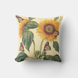 Zonnebloemen Floral Butterfly Pillow Kussen