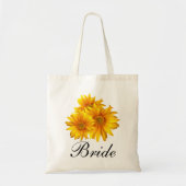 Zonnebloemen Floral gepersonaliseerde bruid bruilo Tote Bag (Voorkant)