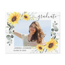 Zonnebloemen FOTO Afstudeerfeest Uitnodiging