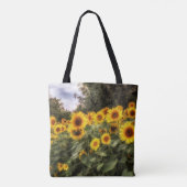 Zonnebloemen Foto Alles Over Print Canvas tas (Achterkant)