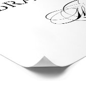 Zonnebloemen foto bruiloft welkom teken elegant poster (Hoek)