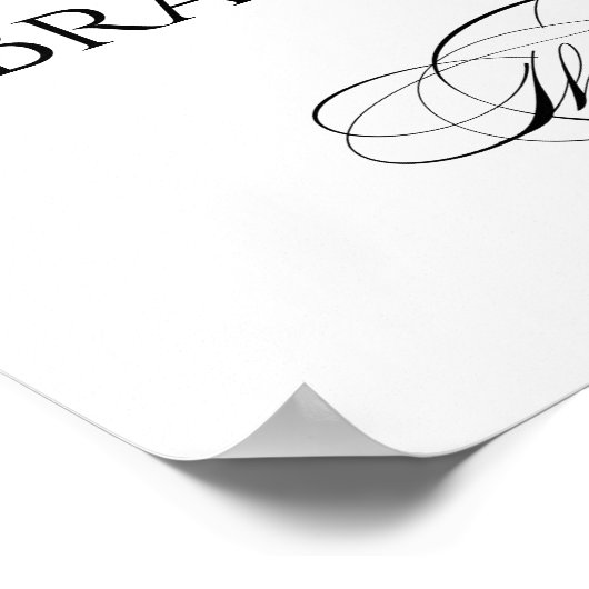 Zonnebloemen foto bruiloft welkom teken elegant poster (Hoek)