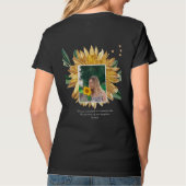 Zonnebloemen foto lijst Modern rustiek afstuderen  T-shirt (Achterkant)