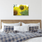 Zonnebloemen foto single canvas afdruk (Insitu (Slaapkamer))