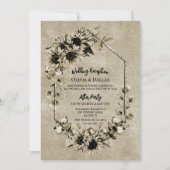  zonnebloemen - Foto van bruiloft Kaart (Voorkant)