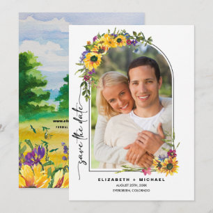 Zonnebloemen   Foto Wild Meadow Summer Weduwen Save The Date