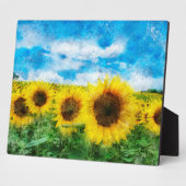 Zonnebloemen Fotoplaat (Zijkant)