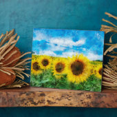 Zonnebloemen Fotoplaat (Zijkant)
