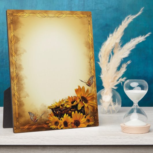 Zonnebloemen Fotoplaat (Zijkant)