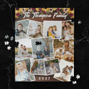 Zonnebloemen Foto's Familie Foto Collage Legpuzzel