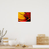 Zonnebloemen, fractale kunst poster (Keuken)