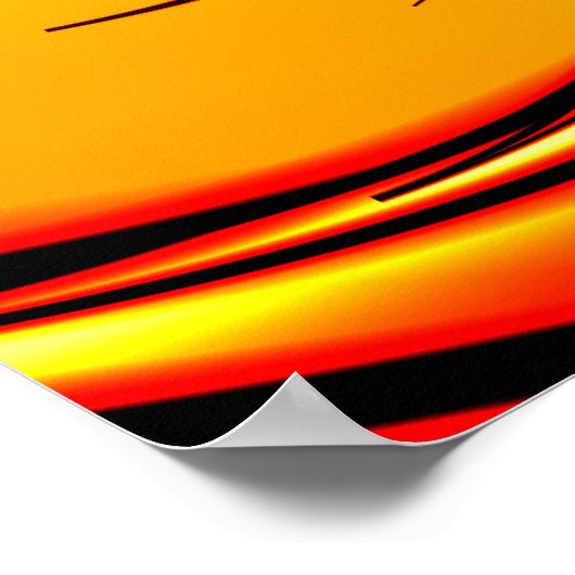 Zonnebloemen, fractale kunst poster (Hoek)