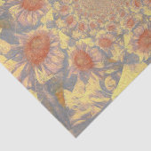 Zonnebloemen Geel Abstract Kunstontwerp Ontkoppeli Tissuepapier (Detail)