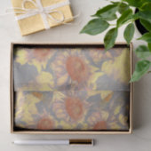 Zonnebloemen Geel Abstract Kunstontwerp Ontkoppeli Tissuepapier (Geschenk)