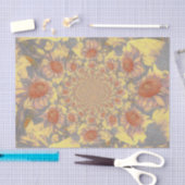 Zonnebloemen Geel Abstract Kunstontwerp Ontkoppeli Tissuepapier (Craft)