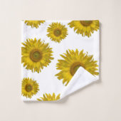 Zonnebloemen, geel bad handdoek (Wasdoekje)