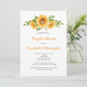 Zonnebloemen Geel Bloemen Bruiloft Koppels Douche Kaart