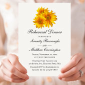 Zonnebloemen geel bloemenbruiloft repetitie diner kaart