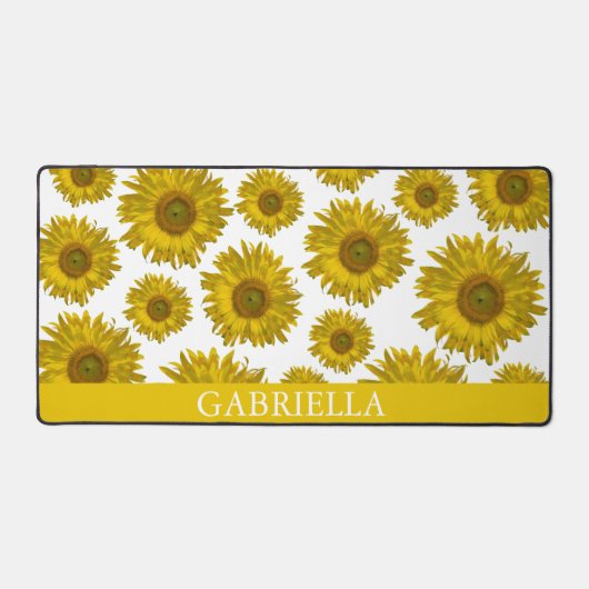 Zonnebloemen, geel bureaumat (Voorkant)