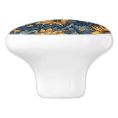 Zonnebloemen Geel en Blauw Swirls Keramische Knop (Zijkant)