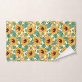 zonnebloemen Geel en groen patroon Bad Handdoek (Handdoek)