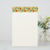 zonnebloemen Geel en groen patroon Briefpapier (Staand voorkant)