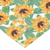  zonnebloemen Geel en groen patroon Korte Tafelloper (Hoek)