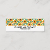  zonnebloemen Geel en groen patroon Mini Visitekaartje (Voorkant)