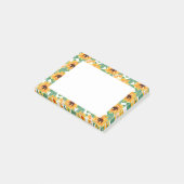 zonnebloemen Geel en groen patroon Post-it® Notes (Schuin)