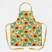 zonnebloemen Geel en groen patroon Schort (Voorkant)