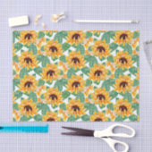  zonnebloemen Geel en groen patroon Tissuepapier (Craft)