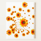 zonnebloemen geel felkleurige zon planner (Achterkant)