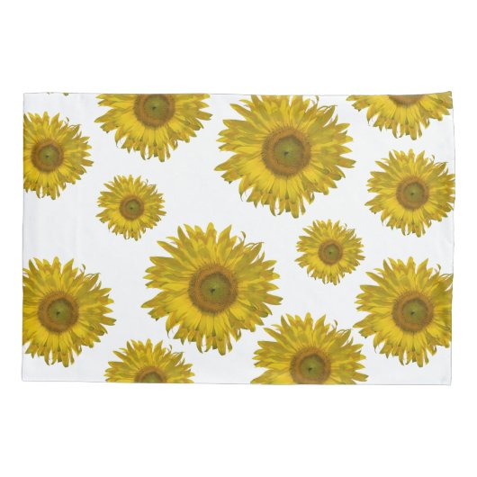 Zonnebloemen, geel kussensloop (Achterkant)