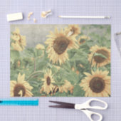 Zonnebloemen Geel ontkleurd Kunstdecoratief materi Tissuepapier (Craft)