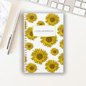 Zonnebloemen, geel planner