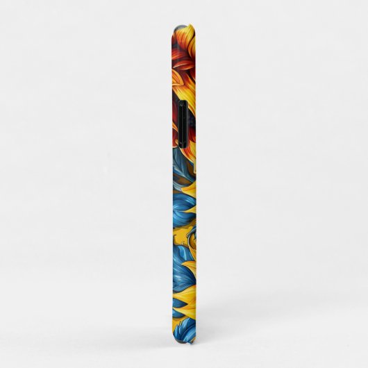 Zonnebloemen geel rood en blauw Case-Mate iPhone case (Achterkant/rechts)