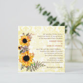 Zonnebloemen - Geel Rustisch Bind Kaart (Staand voorkant)