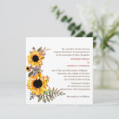 Zonnebloemen - Geel Rustisch Bind Kaart (Staand voorkant)