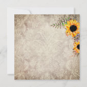 Zonnebloemen - Geel Rustisch Bind Kaart (Achterkant)