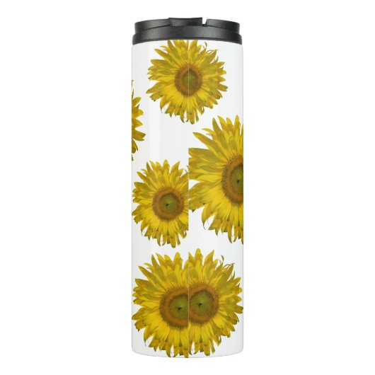 Zonnebloemen, geel thermosbeker (Achterkant)