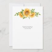 Zonnebloemen Geel Vrijgezellenfeest Kaart (Achterkant)