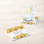 Zonnebloemen Geel Vrijgezellenfeest Kartonnen Onderzetters (Insitu)