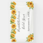 Zonnebloemen Geel Vrijgezellenfeest Spandoek (Verticaal)